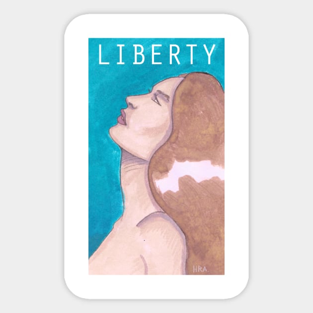 Lady Liberty Sticker by Haroldrod